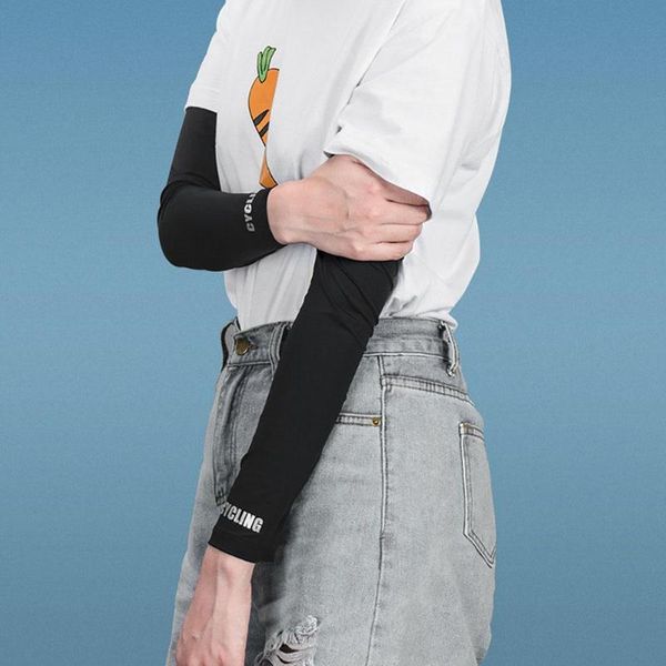 

elbow & knee pads 1 pair summer outdoor cycling driving breathable anti-sun cooling arm sleeves, Black;gray