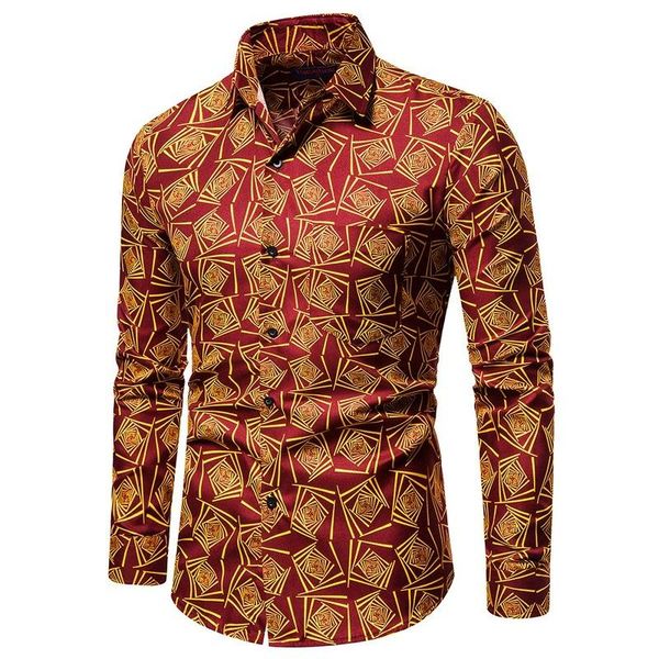 

selling product in 2021 hawaiian men's long-sleeved shirt european code explosion models printed chemise men's clothing, White;black
