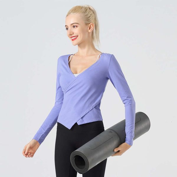 

2021autumn thin fitness women's loose and breathable fashion clothes long sleeve running sports yoga top, Gray
