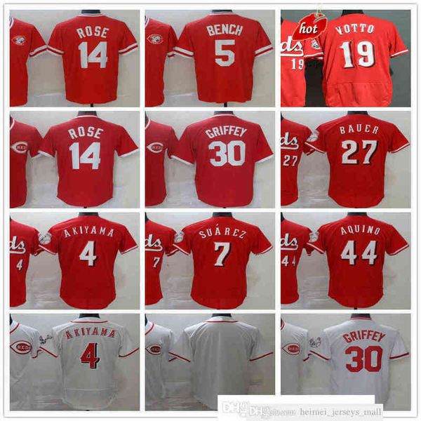 

Stitched 2022-22 Baseball 14 Pete Rose Jerseys White Red 4 Shogo Akiyama 7 Eugenio Suarez 27 Trevor Bauer 44 Aristides Aquino Jersey Blank, Other jerseys. tell me on order