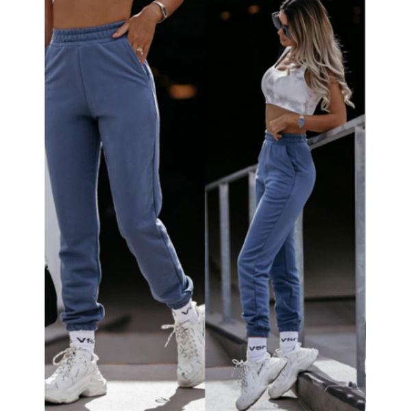 

women's pants & capris 2021 european and american loose wish casual elastic autumn street sports, Black;white