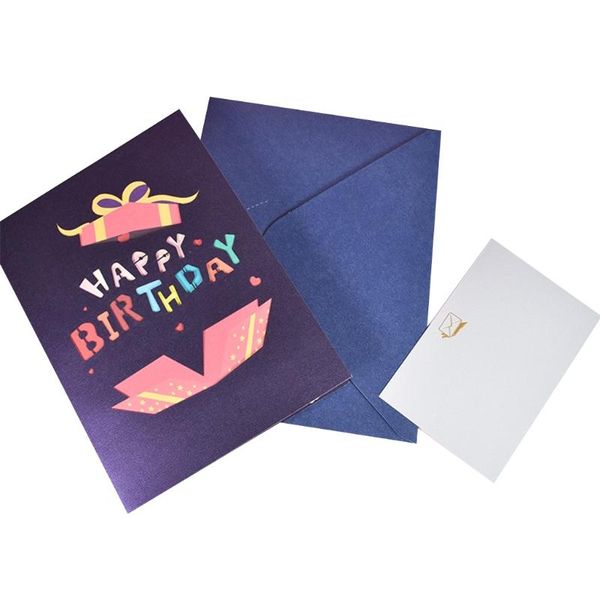 

greeting cards birthday gift card 3d -up for christmas wedding party anniversary postcards gifts with envelope
