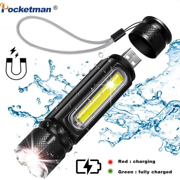 

5000 lumens led tactical , usb rechargeable battery,water resistant work light with 4 modes
