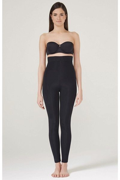 

women's leggings two sizes thinning and tightening high waist corset tights model-768, Black