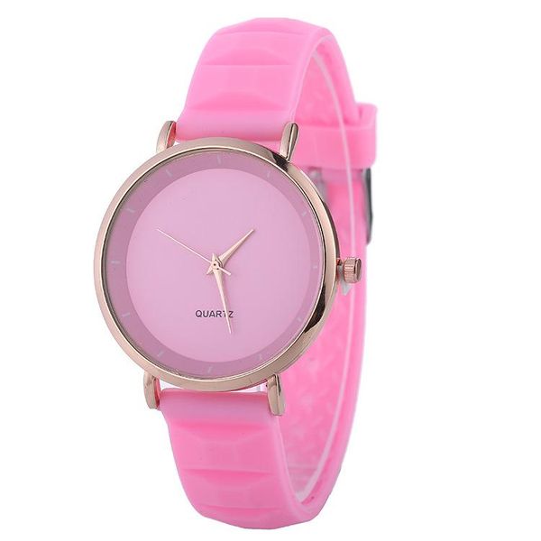 

wristwatches silicone women's quartz fashion casual candy color ladies dress watches sports relogio feminino lovely pink, Slivery;brown