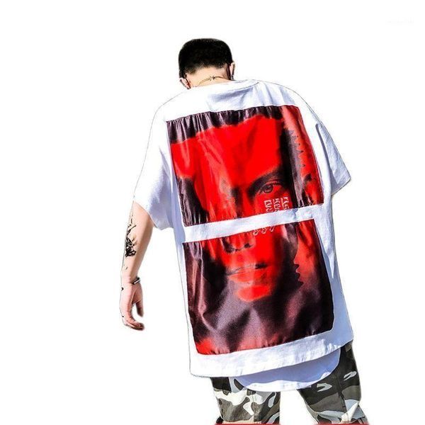 

men's t-shirts nice men summer oversized hip hop t shirt 3d funny punk tee shirts women vintage loose street dance couple clothes, White;black