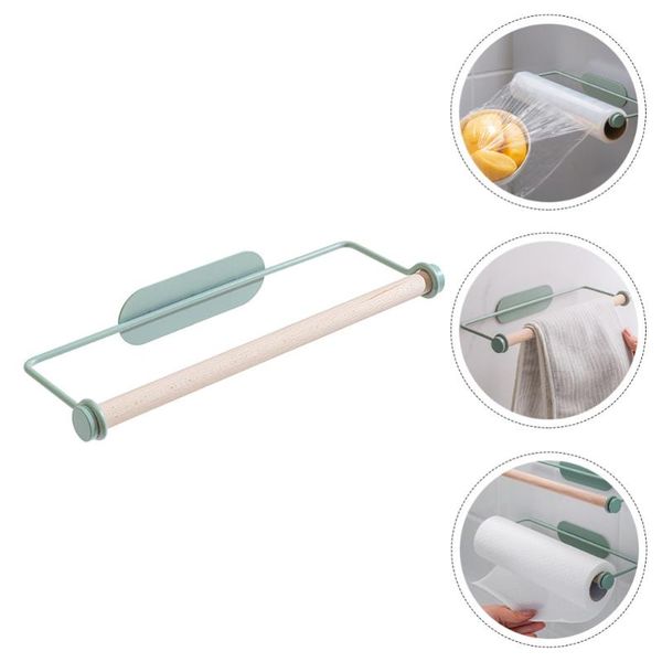 

hooks & rails 1pc multi-function hanging rack lazy wiping cloth tissue towel rod