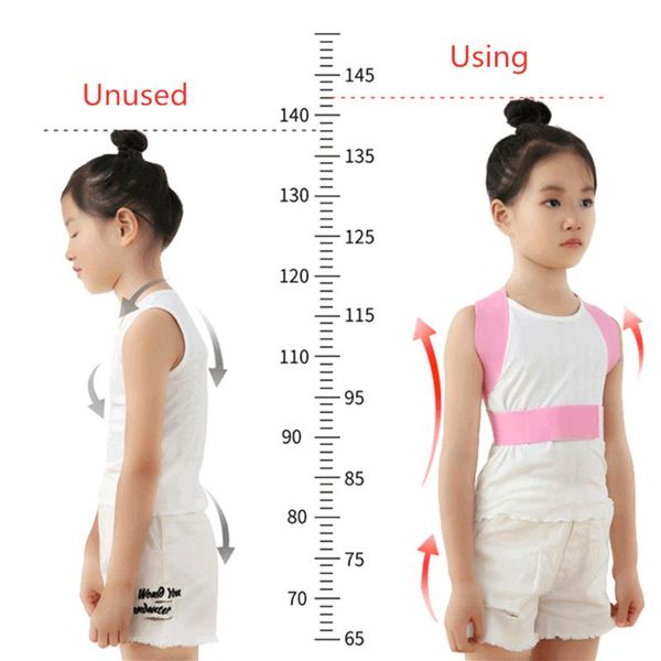 

adjustable children posture corrector back support belt kids orthopedic corset for kids spine back lumbar shoulder braces, Black;blue