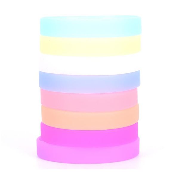 

sile luminous rubber sweat band men women bangles basketball sports wristbands sile bracelets jllmwh, Black;red