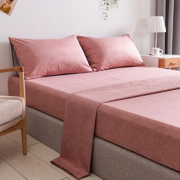 

bedding sets 3/4pcs modern simple solid color texture lines duvet cover bed sheet with elastic pillowcases  king size soft set