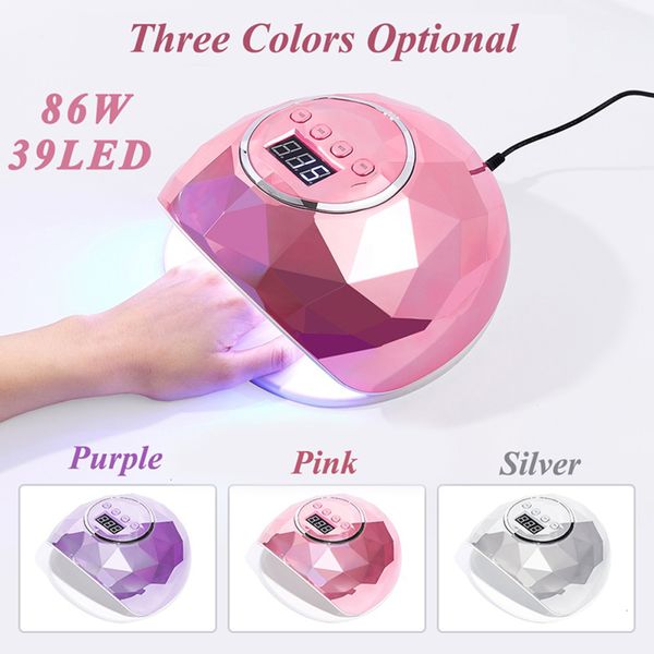 

professional 86w new manicure machine nail dryer led lamp for drying nails gel polish with lcd display curing light