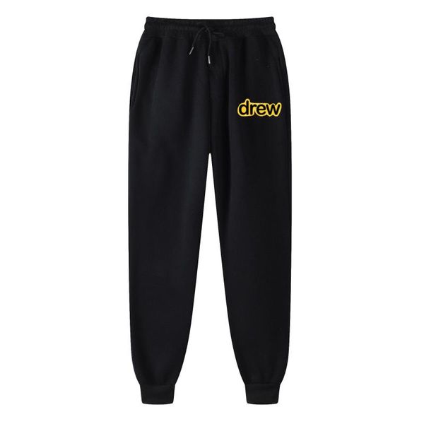 

men's pants shorts men drew printed sportwear sweatpant, Black