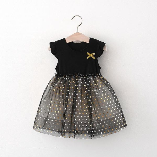 

girl's dresses born baby dress summer birthday cute girls clothes casual cotton star mesh princess infant party clothing1, Red;yellow