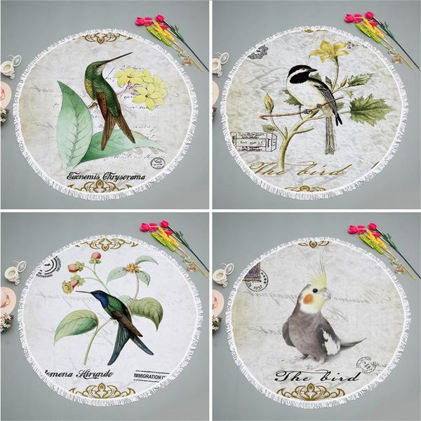 

towel cute bird quick dry bathing printed swimming shower wash cloth el home parrot soft beach robe yoga mat for adult