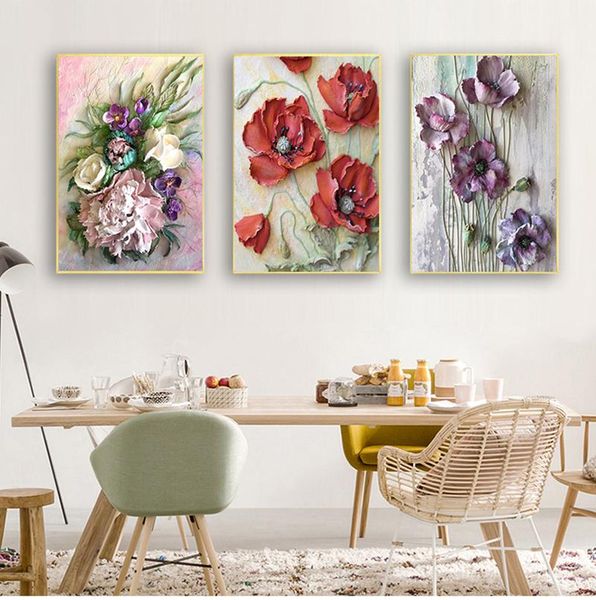 

paintings art scandinavian flower poster home decor canvas painting wall posters and prints pictures for living room decoration