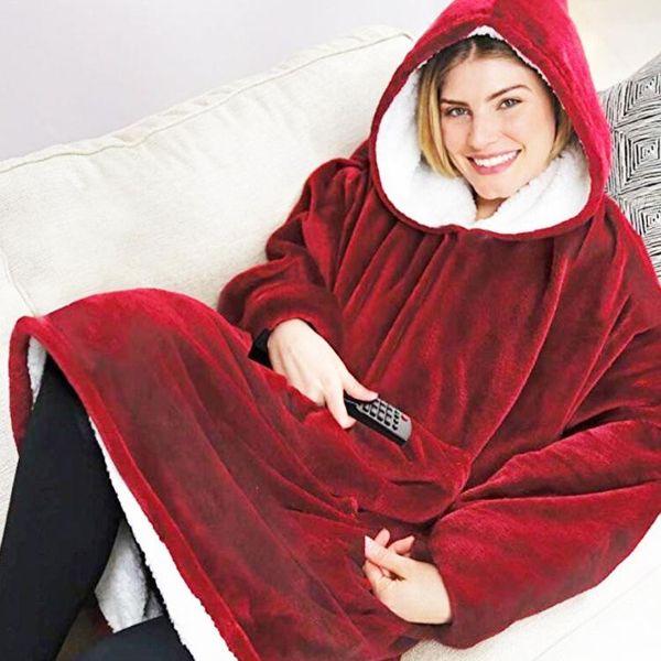 

blankets blanket with sleeves women oversized hoodie fleece warm hoodies sweatshirts giant tv hoody robe casaco feminino