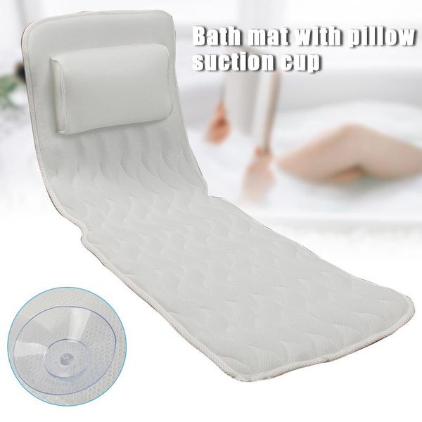 

bath mats spa cushion non-slip neck and back bathtub mat mattress pad breathable mesh for home tub bathroom accersories