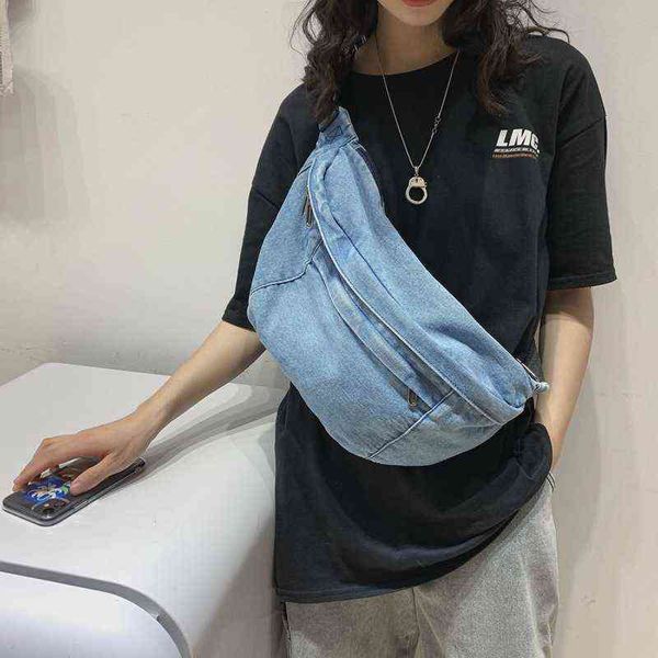 

classic crossbody bag shoulder girls denim for women large capacity messenger bolsos para mujer hip hop belt