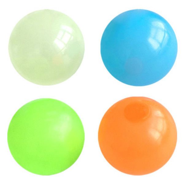 Palla appiccicosa da soffitto a parete luminosa che si illumina al buio Squish palline antistress estensibile morbida da spremere giocattoli per bambini adulti regalo per feste RH16328