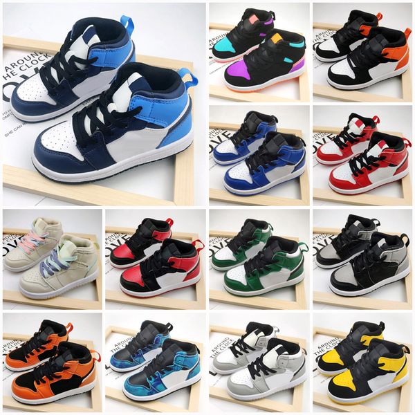

basketball shoes infant baby boy kids jumpman 1 high og toddler baskets enfants sneakers trainers