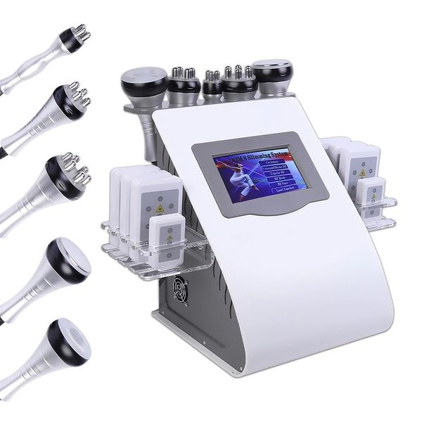 

6in1 rf ultrasonic slimming cavitation machine vacuum laser radio frequency 40k lipo liposuction for spa fat burner weight loss machine