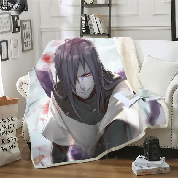

cloocl naruto orochimaru 3d print street style air conditioning blanket sofa teens bedding throw blankets plush quilt