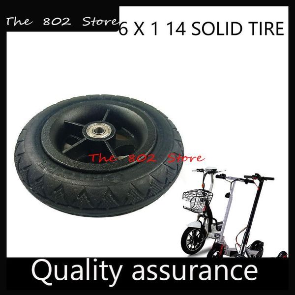 

motorcycle wheels & tires 6x1 1/4 tyre 6 inch solid tire wheel with alloy hub non-pneumatic for electric scooter kugoo s1 s2 s3 c3