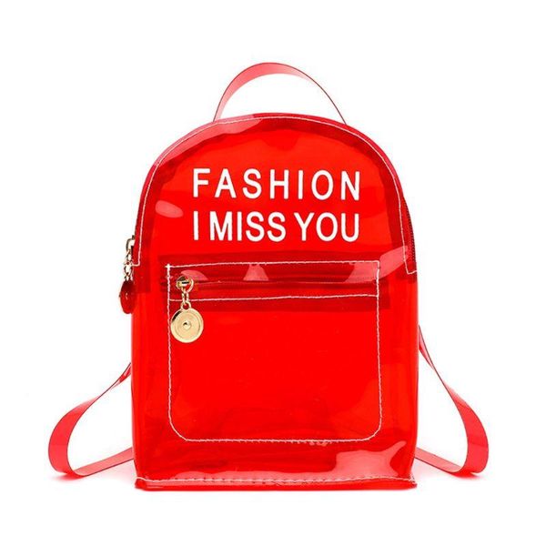

backpack fashion transparent pvc travel school book bag daypack for teenager 35ef