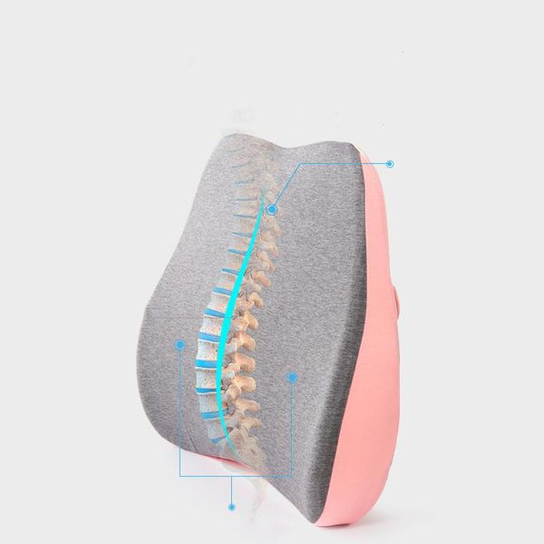 

cushion/decorative pillow space memory cotton waist cushion ergonomic design for office car