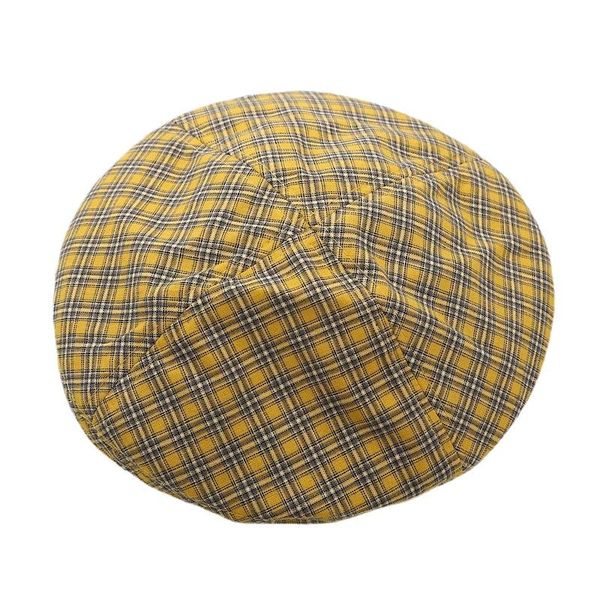 

beanie/skull caps women hats beanie borderless retro plaid, Blue;gray