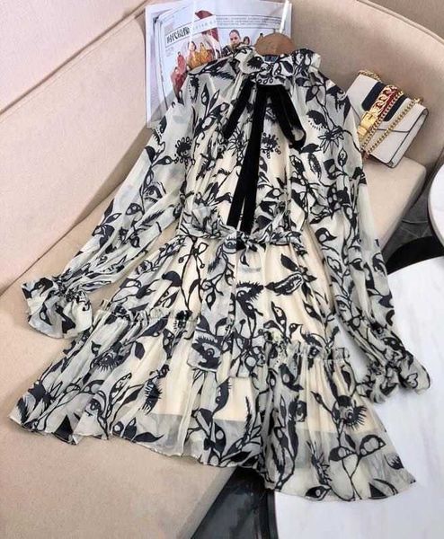

casual dresses wz12290 female fashion spring dressed luxury brand european design party dress i435, Black;gray