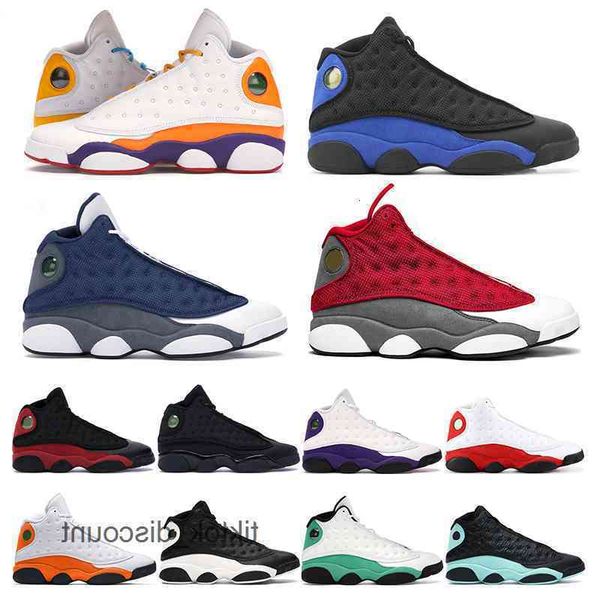 

8dl4 2021 mens basketball shoes 13s red flint hyper royal balck cat bred playground sports sneaker trainers athletic size 7-13d9di{category}