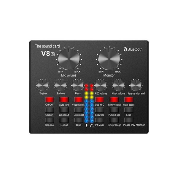

sound cards live card compact mixer board broadcast streaming voice changer noise reduction universal multiple effects professional