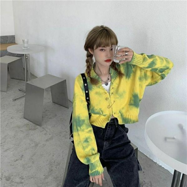 

women's knits & tees jacket women tide 2021 spring explosions loose short wear sweater long sleeve autumn and winter, White