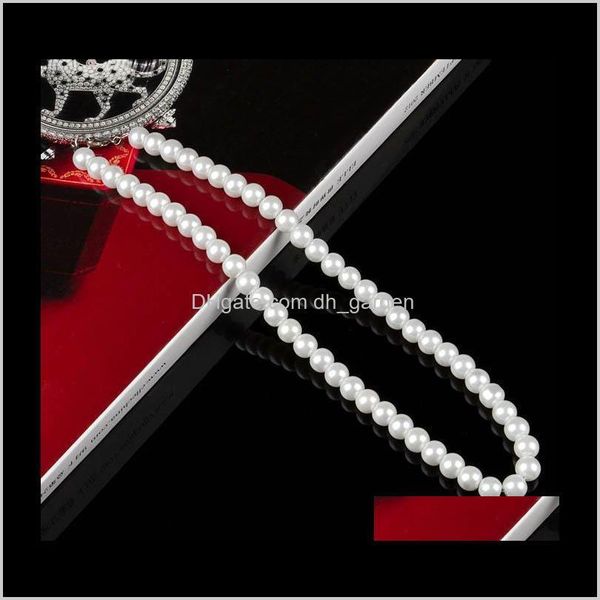 

beaded necklaces & pendants imitation 6mm pearl bib statement necklace jewellery gift fashion womens short chain fine jewelry for women ps07, Silver