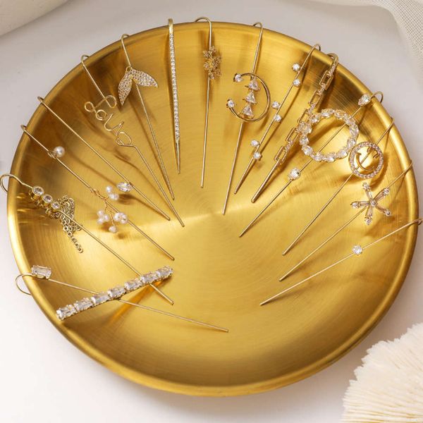 

fashion crystal flash zircon earrings auricle puncture simple style earrings