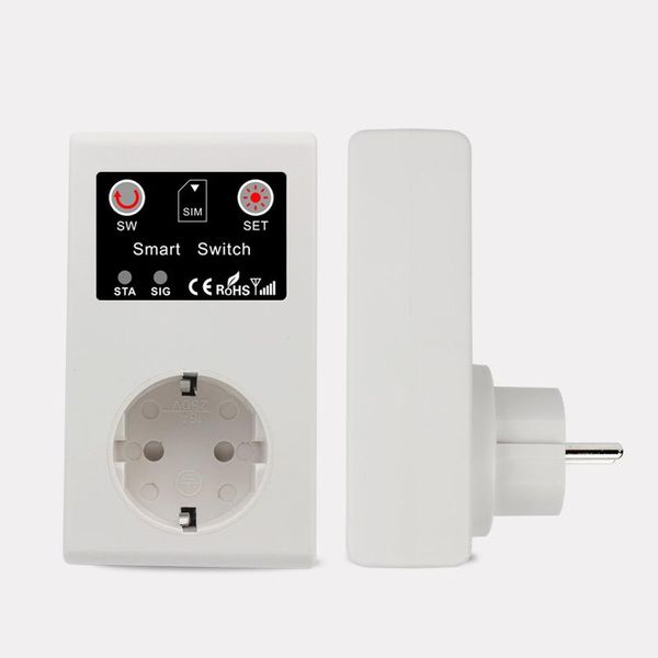 

smart power plugs eu gsm socket remote control 16a outlet temperature sensor controller plug intelligent relay