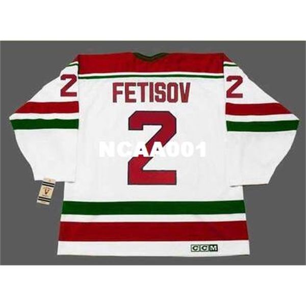 

001 #2 viacheslav fetisov new jersey devils 1991 ccm vintage retro home hockey jersey or custom any name or number retro jersey, Black