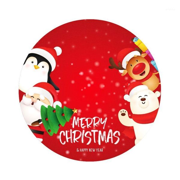 

christmas decorations tree skirts, classic santa claus reindeer survived family printed xmas mats for home decoration