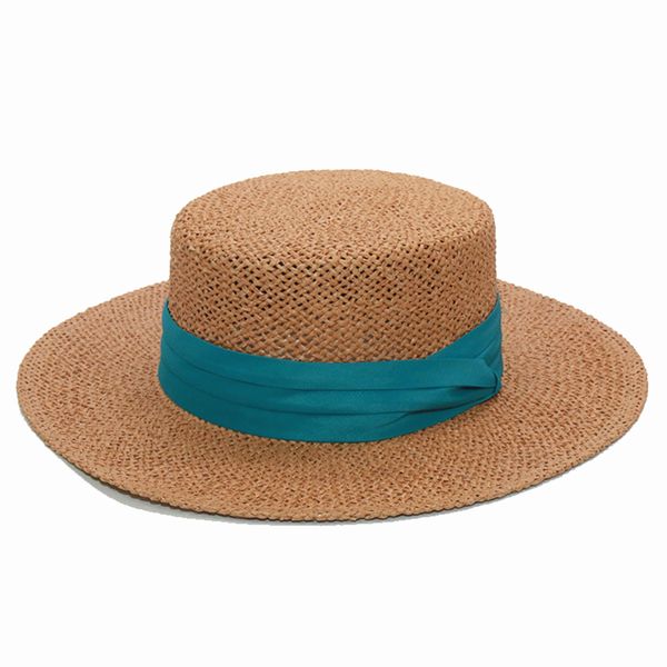 

2021 new fashion ribbon flat beach hats female black summer sun hat ladies up cap man visor caps wholesale 19v9, Blue;gray