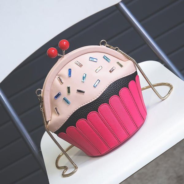 

cross body fashion cakes modeling diamond party casual purse ladies chain shoulder bag handbag crossbody mini messenger flap