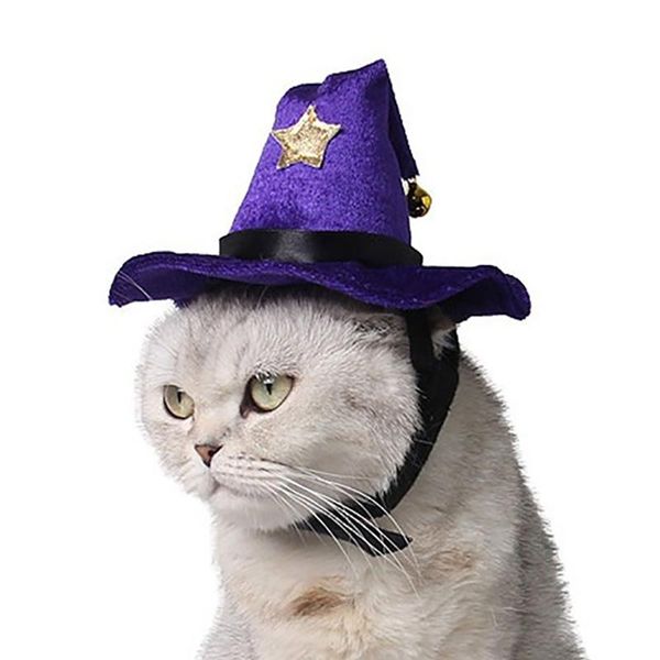 

cat costumes halloween witch hat accessories funny cap for small dogs puppy dressing up party decorations pet products supplies