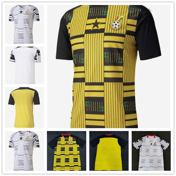 

ghana thomas national team soccer jerseys 2020 21 schlupp kudus j.ayew caleb ekuban samuel owusu home away football shirt, Black;yellow