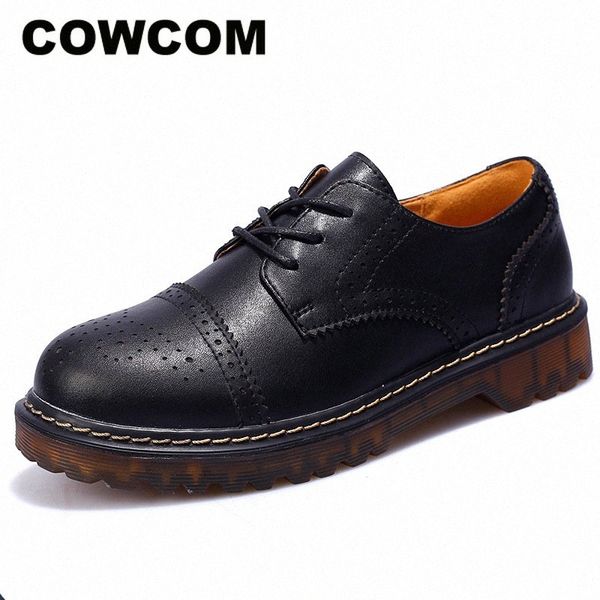 

cowcom plus velvet small leather shoes women british wind shoes roundhead college wind soft casual shoe fjm s8pe#, Black