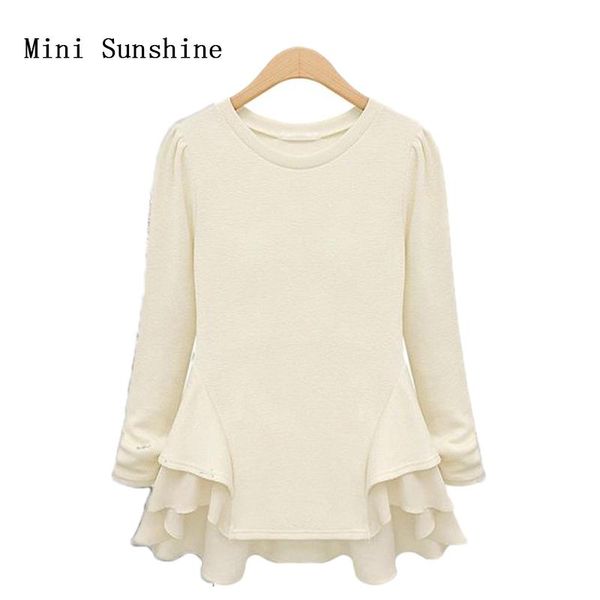 

women's blouses & shirts fashion summer ruffle solid shirt women vintage white office blouse female work plus size blusas z30