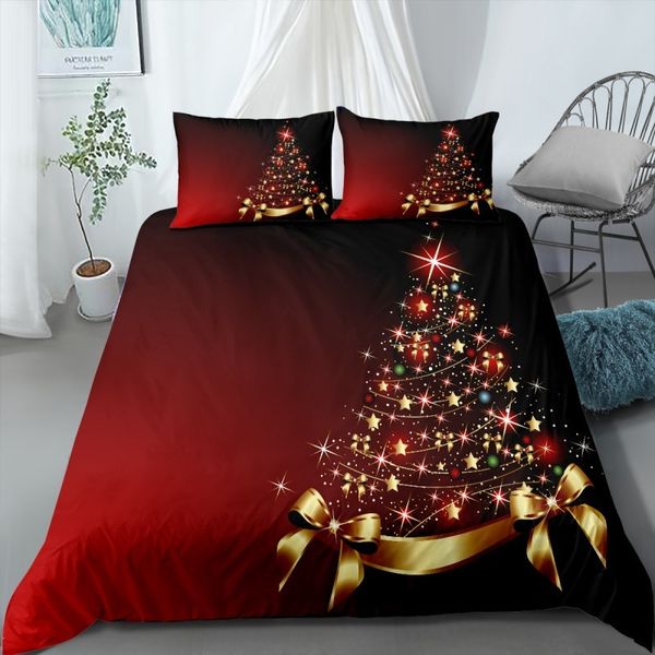 Рождественская елка одеяла набор Счастливого Рождества микрофибр постельное белье Set Queen King Size для мальчиков для мальчиков девочек детская постельное белье 2/3 шт 210309