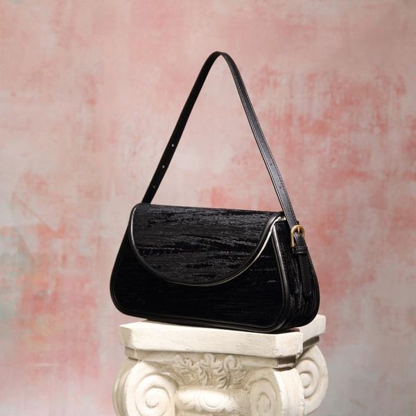 

hbp velvet ladies shoulder bag fashion designer women black crossbody bag youth casual genuine leather women handbag travel bag 1105