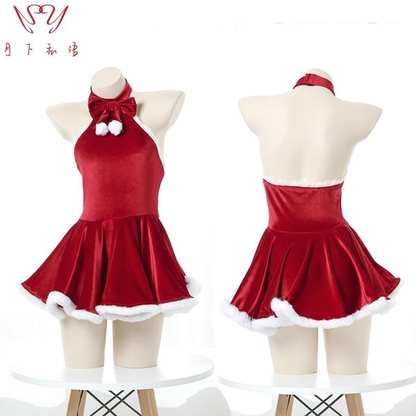 

new underwear christmas dress girl maid seduce lovely princess high-end game set under the moon, Black;white