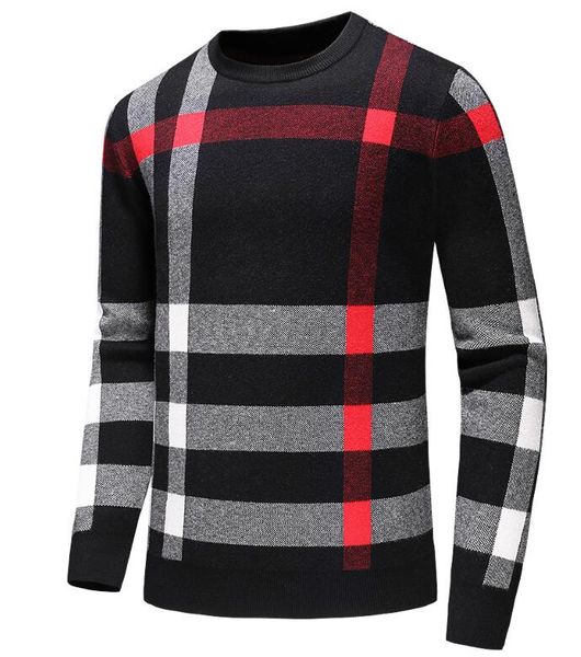 

mens fashion sweaters classic horse pattern pullovers british style casual sweater with stripe printing 2021 autumn warm shirts cc05, White;black