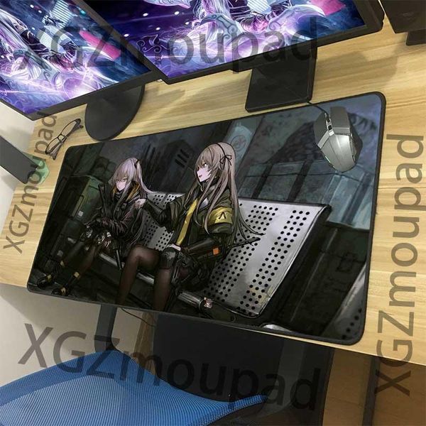 

mouse pads & wrist rests xgz anime pad girl front custom game precision black lock edge office computer desk mat anti slip xxl